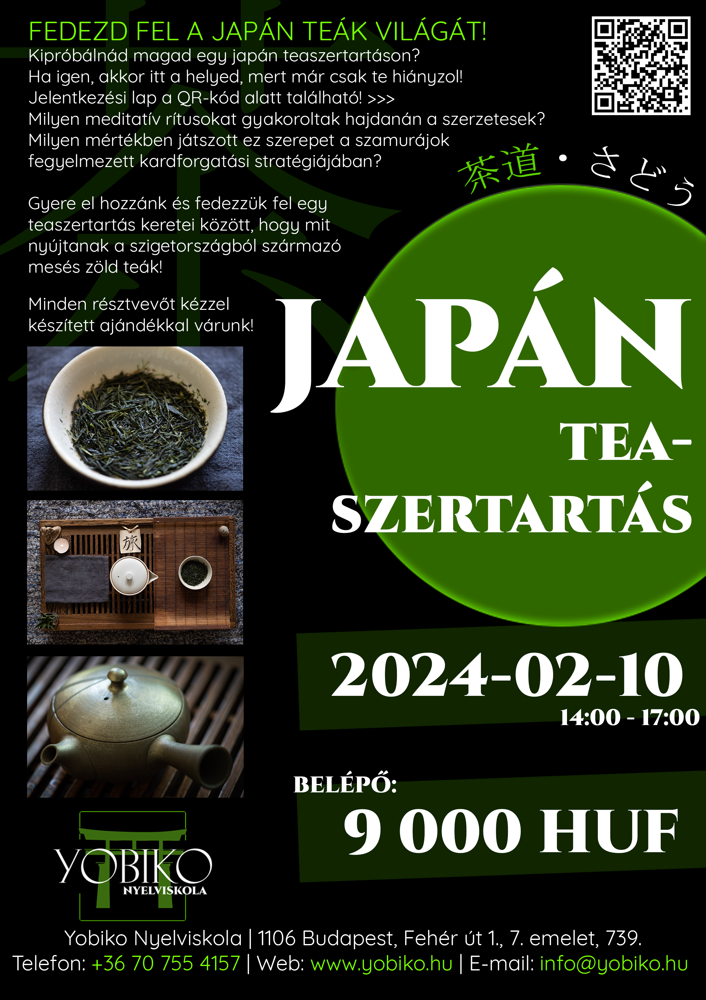 Teaszertartás – A japán zöld teák világa (2024. február 10-11.)