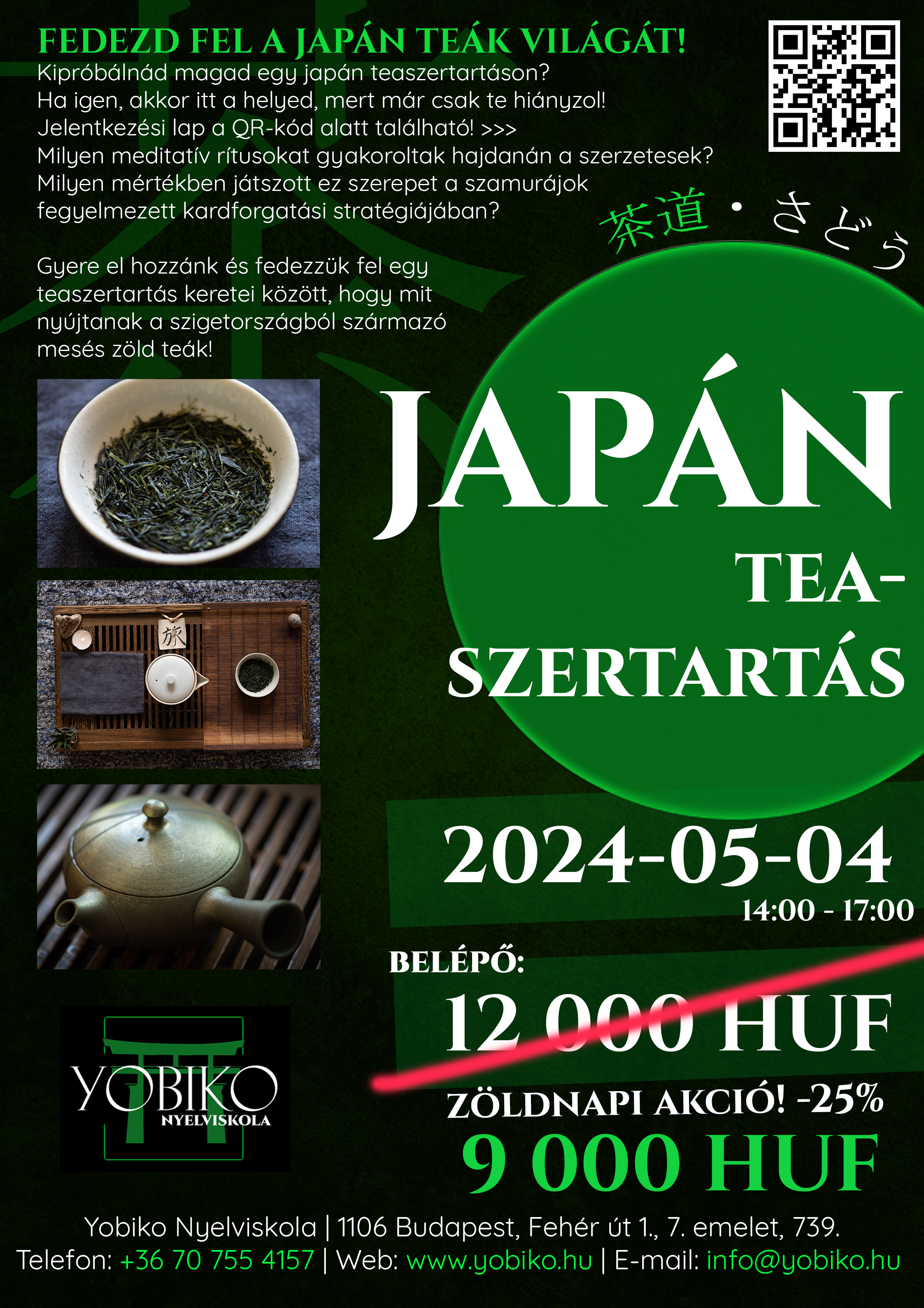Teaszertartás – A japán zöld teák világa (2024. május 4.)